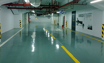 Underground garage of Pearl River International Building