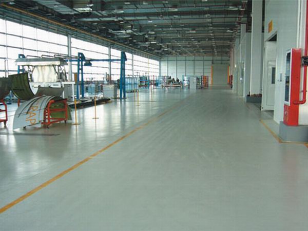 Golden steel sand flooring