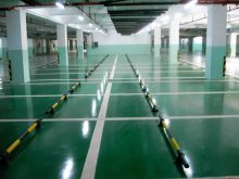 Epoxy flooring in the parking lot