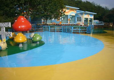 Epoxy colored sand floor