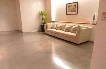 Decorative polished cement self-leveling